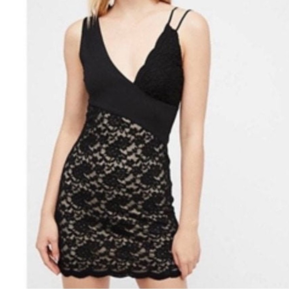 ! Free People Lower East Side Lace Mini Dress